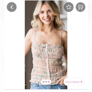 Oli & Hali Buttoned Camisole - Soft Pink and Mint